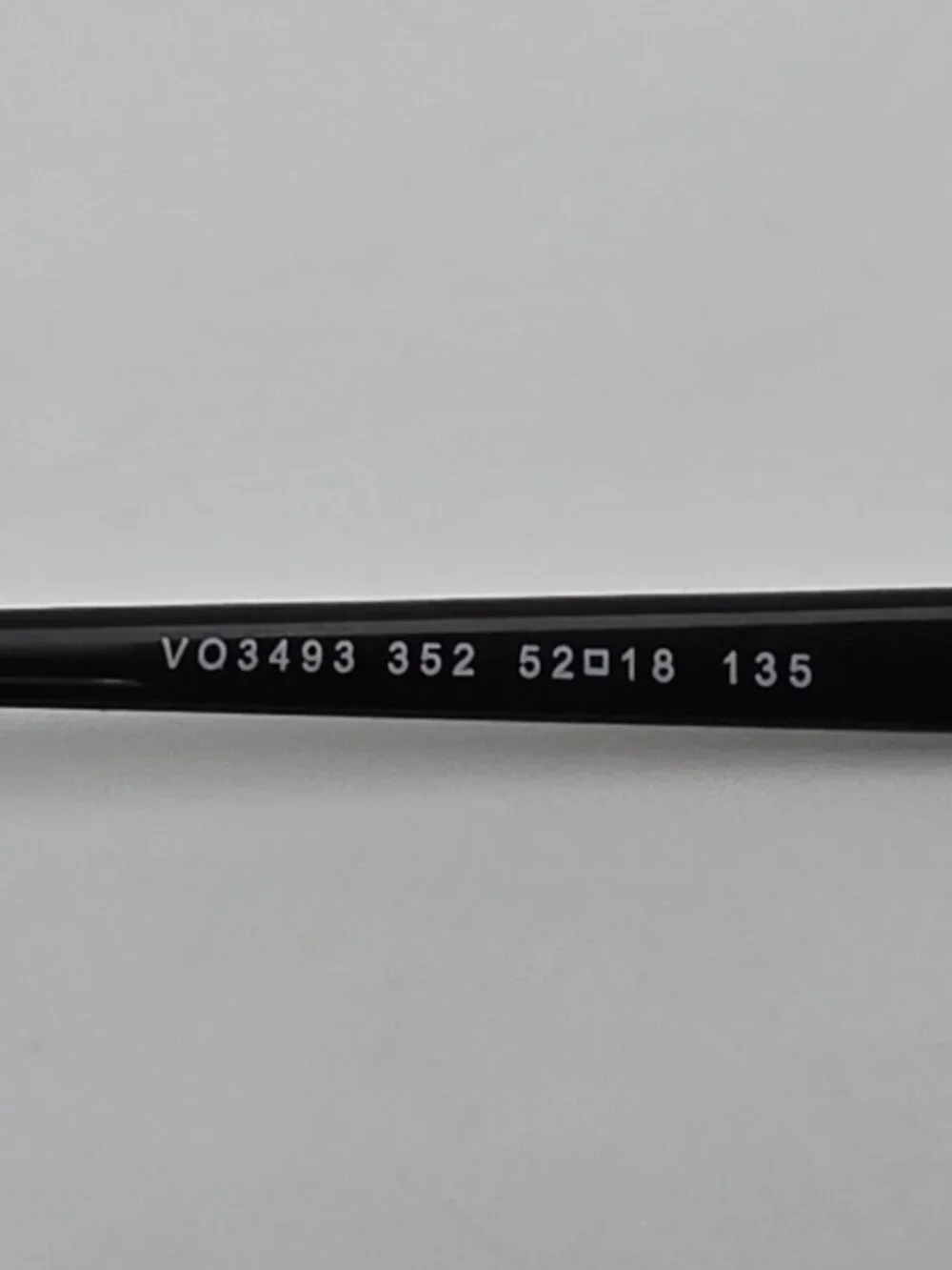 Vogue VO3493 352 Polished Black Eyeglasses Frame w/ Case Italy 52-18-135